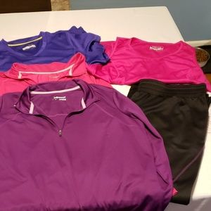 5 piece lot xersion all 1x work out clothes